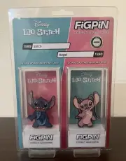 Figpin Disney Lilo & Stitch Stitch #1589 & Angel #1590 2 Pack LE 250 Figpin Excl