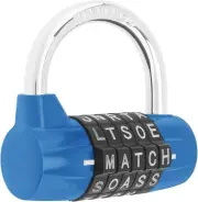 Gym Locker Lock 5 Letter Word Lock Safety Padlock Combination Lock for School, S