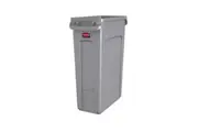 New Rubbermaid Slim Jim 3540 Waste Container 87L With Venting Channels - Grey