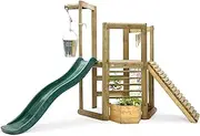 Plum Play Discovery Woodland Treehouse Jungle Gym For Kids With Slide,Painting Screen & Planting Box