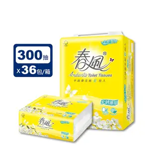 【春風】柔韌細緻平版衛生紙(300張x6包x6串/箱)