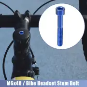 Blue M6x40 Bike Stem Bolt Bicycle Bike Headset Stem Bolt Bicycle Accessory