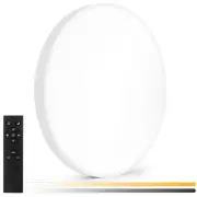 24 Inch LED Ceiling Light Fixture, Ultra Thin Flush Mount, Dimmable with Remo...