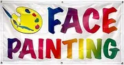 4 Less Co 2x4 Ft FACE PAINTING Banner Fabric Polyester Sign wb