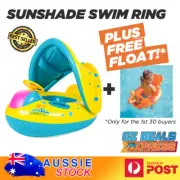 Baby Kids Swim Inflatable Ring Float With Sunshade AU SELLER