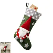 Faceless Doll Christmas Stockings Christmas Gift Candy Bag Pendant Socks for Christmas Decorations-Green