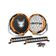LIGHTFOX 9 inch Osram LED Driving Lights + 8 inch LED Light Pods w/ Wiring Kit