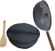 Toyvian 1set Portable Camping Fry Pan Aluminum Alloy Detachable Cooking Pot for Outdoor Picnics and Hiking Nonstick Lightweight Includes Spatula and Storage Bag