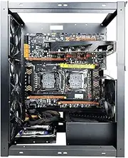 Stackable motherboard case rack - aluminum frame cooling bracket | Open chassis bracket for overclocking, heat dissipation, x79, x99, eatx, water cooling 360, compi