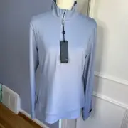 NWT Greyson Golf Halley Quarter Zip Top Long Sleeve Atlantic Wolf Blue XL