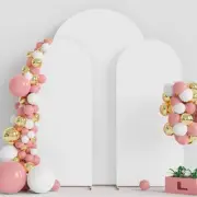 Wedding Arch Backdrop Cover 7.2FT, 6FT, 6FT Spandex Set of 3 Wedding Arch Sta...