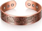 Copper Magnetic Bracelet Healing Arthritis Pain Relief Tree Life Pattern AU