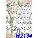 H2134[LISALISAART]丁媽 棉紙 蝶古巴特 手工藝品 拼貼 21X29CM 彩繪 手作教室