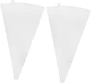 SHOWERORO DIY Cake Decoration Tools 2 Pcs Reusable Fabric Piping Bag Tips Baking Icing Bags for Cupcakes Cookies