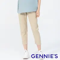 在飛比找momo購物網優惠-【Gennies 奇妮】率性小直筒八分褲-卡(孕婦褲 上班族