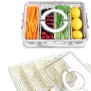 Snackle Box Container Dishwasher Safe Fridge Storage Organizer Salad Bar Drawer