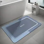 Bath Mat, Bathroom Rugs Super Absorbent Shower Mats Quick Dry Thin Rubber Mats for Bathroom Floor Fit Under Door Bath Mat for for Bathroom Floor Bathtub Vanity-Bathmat Bath Rug (Navy, 40 x 60 cm)