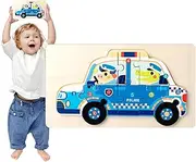 Excavator Wooden Puzzles - Educational School Bus Puzzles | Cute Cruise Ship Toys, Children Brain Teaser for Fine Motor Skills, Shape Cognition Ability