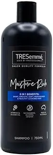 Tresemme Moisture Rich Shampoo 750 ML with Vitamin E & Jojoba Oil for Dry, Damaged Hair