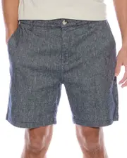 Onia Stretch Canvas Traveler Linen-Blend Short 32 Blue