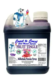Fruit Tingle, Flavoured Coast to Coast Gold Medal Syrups 1lt Milkshake/Sundae