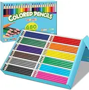YEGEER 480 Count Colored Pencils Bulk, 12 Assorted Colors, Pre-sharpened Coloring Pencils Set for Kids and Adult, Teachers Essential Classroom Prizes, Back to School Supplies