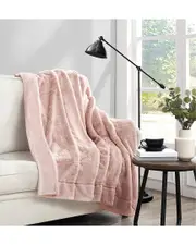 Vince Camuto Soft Faux Rabbit Fur Throw In Gift Box