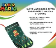 NWT Super Mario Brothers Retro 8-Bit Holiday Christmas Stocking Nintendo New!