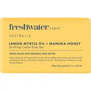 Freshwater Farm Australia Lemon Myrtle Oil + Manuka Honey Soothing Body Bar 200g
