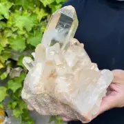 3.2lb Natural Clear White Quartz Crystal Cluster Rough Healing Specimen