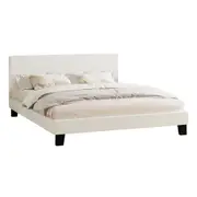 Oikiture Bed Frame Queen Double King Single Mattress Base Boucle Fabric Platform