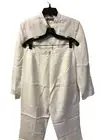$80.00 Kate Hill Irish Linen Button Up Shirt Pants Set Womens 12/14P White NWT