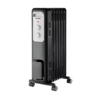 1500 Watt Electric Space Heater Oil Filled Radiant Adjustable Thermostat Black