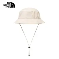 在飛比找PChome24h購物優惠-The North Face北面男女款米色可調節帽帶休閒漁夫