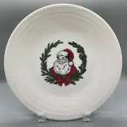 Fiesta Old Saint Nick Luncheon Plate in White | Fiestaware Santa Claus Christmas