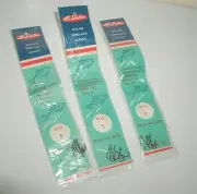 VINTAGE L.M. DICKSON NYLON SNELLED FISHING HOOKS SIZE 8, 3 PACKS OF 6 - TOTAL 18