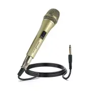Metal Wired Handheld Dynamic Microphone Karaoke Mic For Stage Show W/ XLR Cable