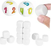 KOMBIUDA Set of 20 20mm Blank Dices Acrylic Dice Cubes for DIY Games Board Games Education