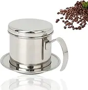 YYYFEI Vietnamese Coffee Filter Press, Portable Stainless Steel Vietnamese Coffee Dripper Manual Coffee Infuser Filter for Home, Office, Cafe, Restaurant
