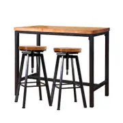 Levede Vintage Style Industrial Bar Table and Bar Stool Set