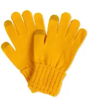 MSRP $18 Style & Co Solid Touchscreen Gloves Yellow Size OSFA