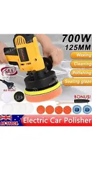 Portable 700W Electric Car Polisher 125mm Polishing Machine Waxer Sander Buffer