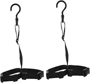 TEMPNAP 2pcs Adjust Strap Long Clothes Hanger Screw Kits Connector Oil Disc Sun-drying Clothes Hanger Shelf Connector Repair Kit Handle Fasteners Shoes Hanger Black Nylon