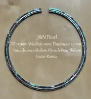 1 Rosette composed of 5 Rings Paua+Abalone Flamed+Paua for OO,OOO Martin Style