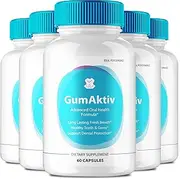 Gum Aktiv for Teeth and Gums Capsule, GumAktiv Supplement Pills - Maximum Strength, GumAktiv Advanced Formula All Natural Teeth and Gum Health Support, Oral Hygiene, and Wellness Reviews (5 Pack)