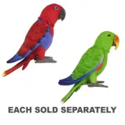 Hansa Poseable Electus Parrot Soft Plush Toy 30cm for Ages 3 Years and Up