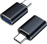 Youerte USB C to USB 3.0 Adapter (2 Pack),USB Type-C to USB,USB C Female to USB Male Adapter OTG Converter for MacBook Pro 2023 iMac iPad Mini 6/Pro and Other Type C or Thunderbolt 4/3 Devices Space