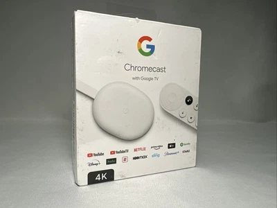 Chromecast with Google TV 4K Streaming w/ Voice Search GA01919-US - NEW SEALED!