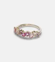 [Suzanne Kalan] Suzanne Kalan 14kt gold ring with topaz, amethyst and rhodolite O pink