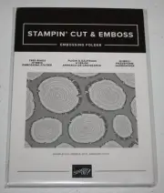 Stampin Up Retired TREE RINGS Hybrid EMBOSSING FOLDER NEW